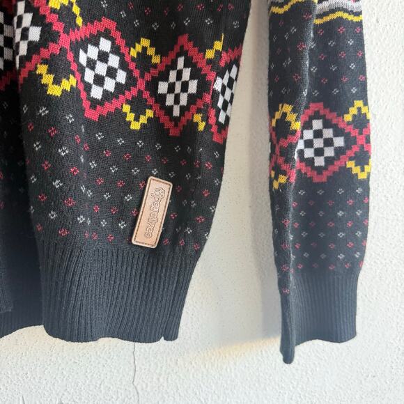 Tipsy Elves Ugly Christmas Sweater Men L Beer Drinking Reindeer Caribrew Holiday - Picture 2 of 8